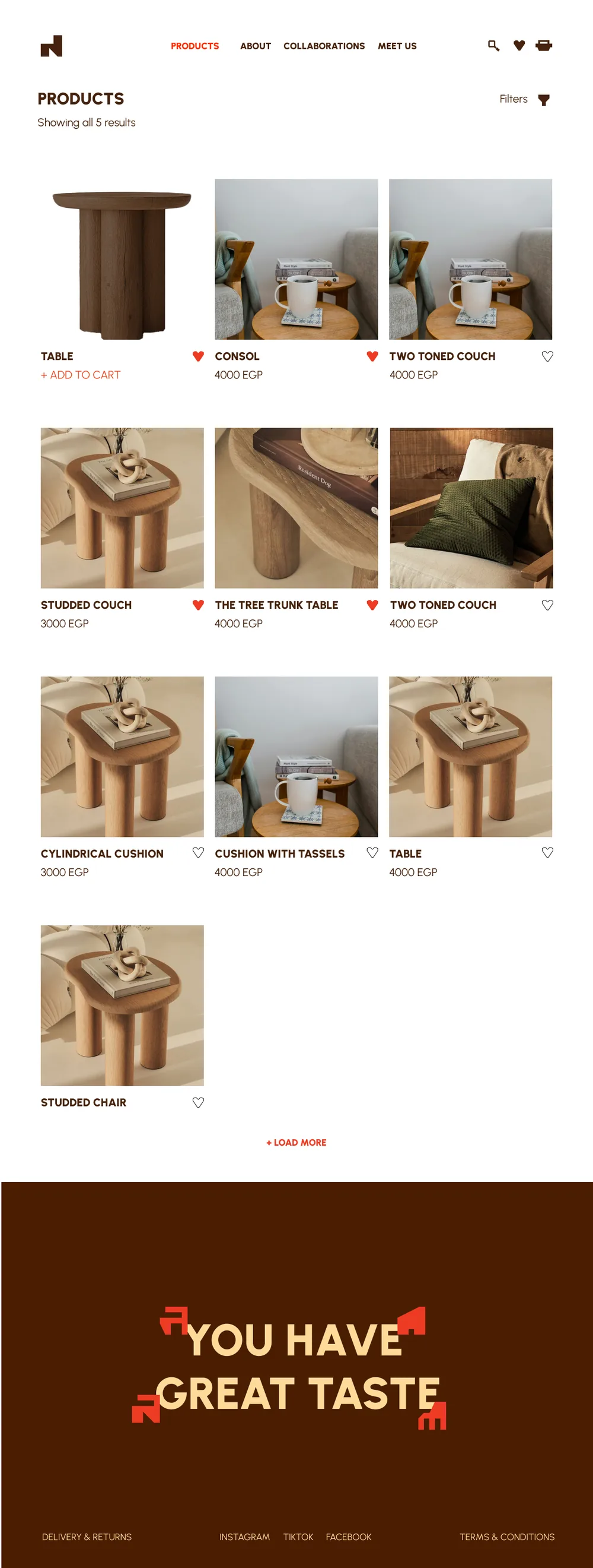 Alive and Well Products on desktop