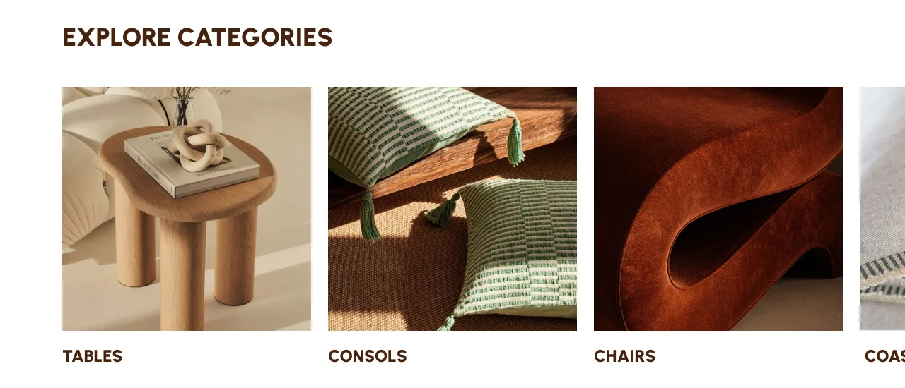 Consoles category on hover