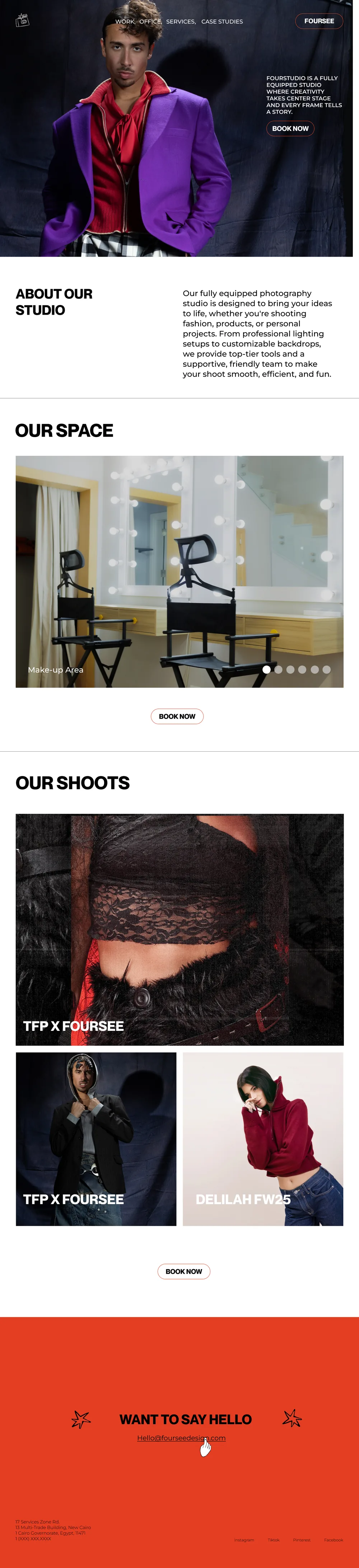 FOURSTUDIO photography studio page